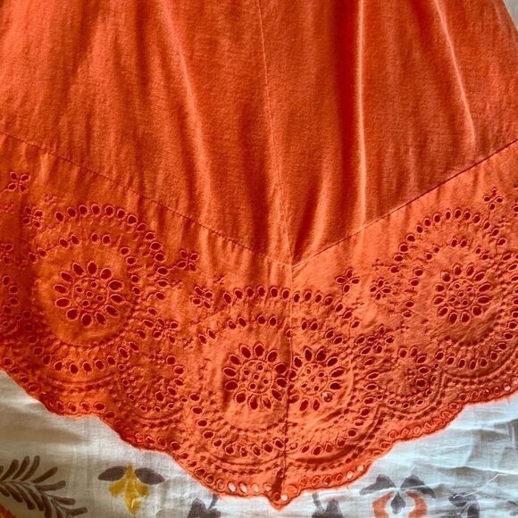 Meadow Rue Orange Eyelet Knotted Tank - Picture 9 of 10